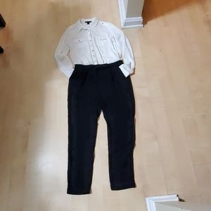 Forever 21 black and white multi occasion romper.